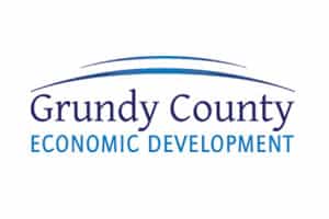 The grundy county economic development logo.